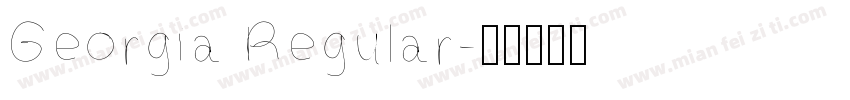Georgia Regular字体转换